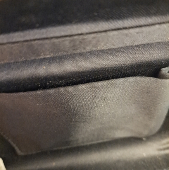 Black Envelope Style Bag With Pearls - Picture 9 of 9